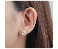 Gorgeous CZ Silver Stud Earring With Pearl STS-3240